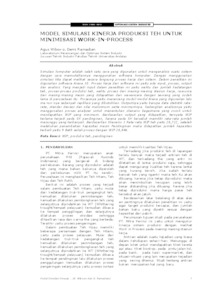 Jurnal Optimasi Sistem Industri - Vol 9, No 1 (2010) - Document ...